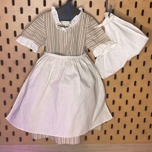 American Girl doll outfit - Felicity’s Work Gown - Dress, apron, handkerchief